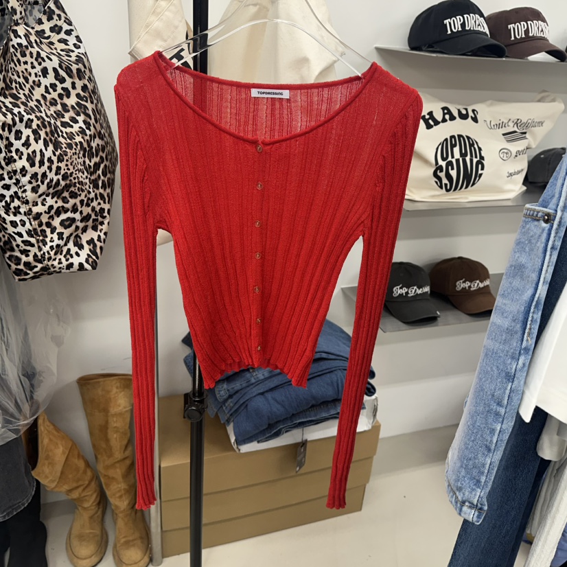 TOPDRESSING韓國直郵㊣東大門實拍女裝新品休閑人氣針織衫開衫TOPDRESSING針織衫圖色2