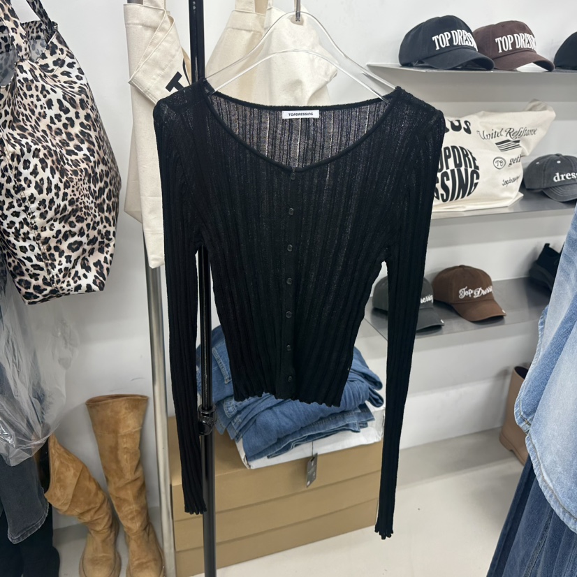 TOPDRESSING韓國直郵㊣東大門實拍女裝新品休閑人氣針織衫開衫TOPDRESSING針織衫圖色3