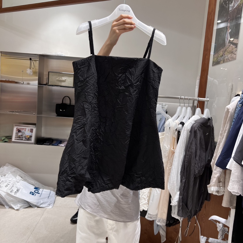 TEMPTING直郵韓國代購㊣女裝新品人氣推薦休閑時尚連衣裙褶皺TEMPTING連衣裙圖色2