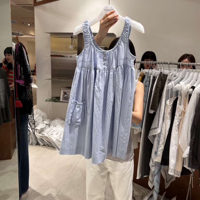 TEMPTING韓國直郵㊣女裝新品熱賣人氣時尚推薦25春夏連衣裙柔軟TEMPTING連衣裙圖色2