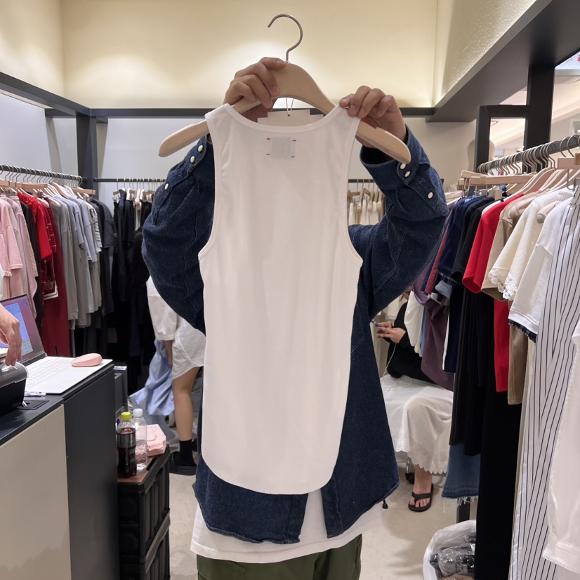 SELF SERVICE韓國直郵㊣女裝新品熱賣休閑人氣25春夏吊帶背心SELF SERVICE吊帶/背心