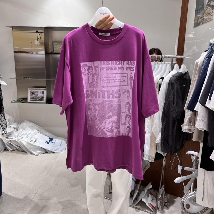 TEMPTING直郵韓國代購㊣女裝新款休閑25春夏推薦時尚人氣T恤TEMPTINGT恤