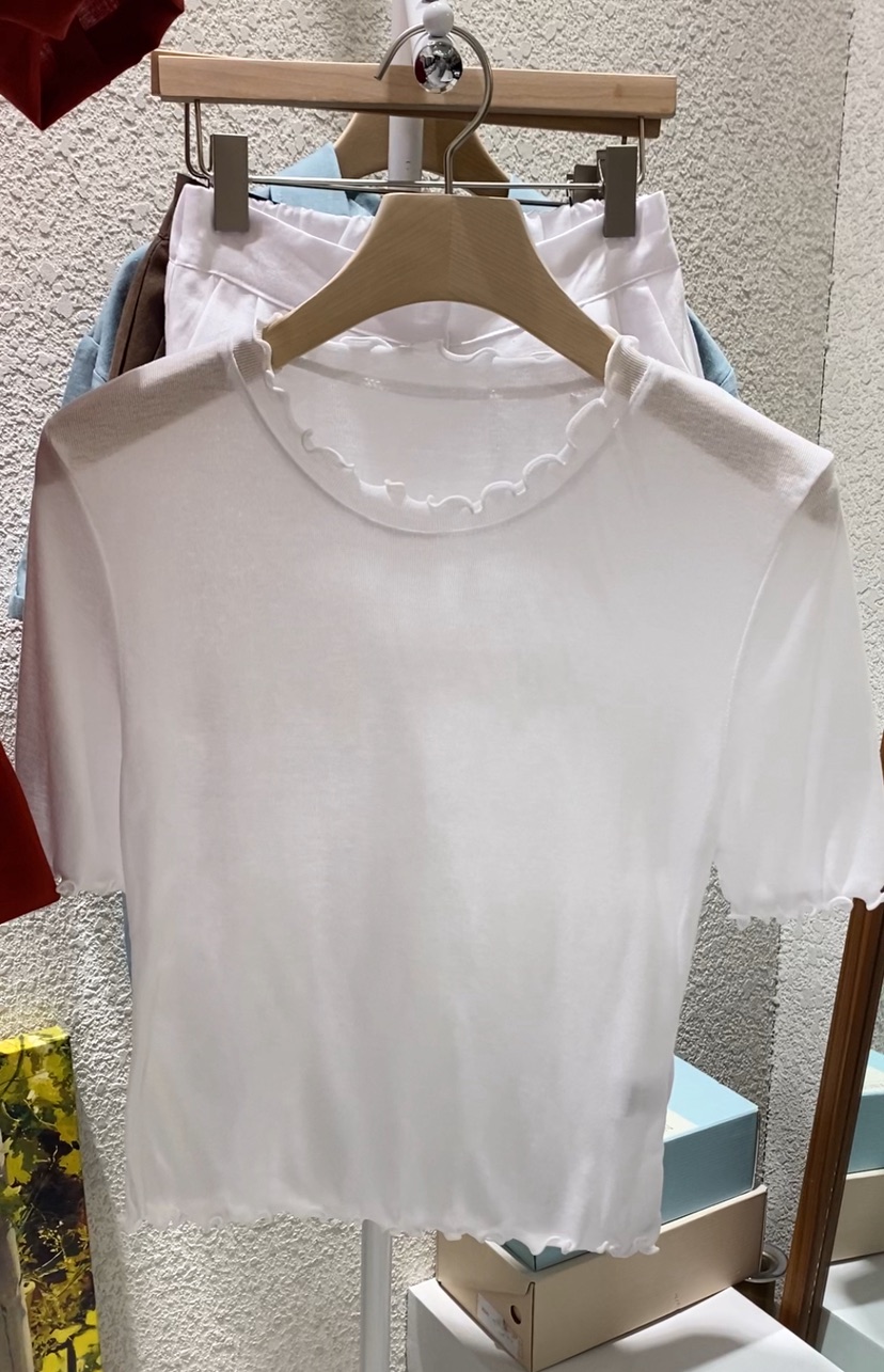 N BROWN直郵韓國代購㊣女裝新款休閑推薦熱賣人氣25春夏T恤天絲N BROWNT恤圖色5