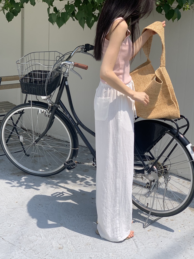 LOGARDEN韓國㊣直郵東大門代購女裝新款休閑推薦休閑褲亞麻布LO GARDEN休閑褲