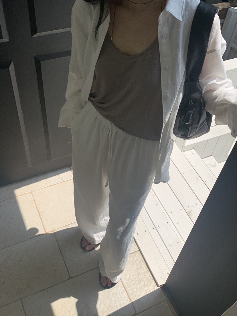 LOGARDEN韓國㊣直郵東大門代購女裝新款休閑推薦休閑褲亞麻布LO GARDEN休閑褲