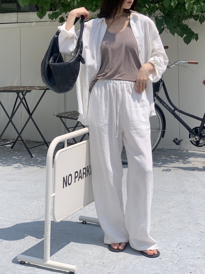 LOGARDEN韓國㊣直郵東大門代購女裝新款休閑推薦休閑褲亞麻布LO GARDEN休閑褲