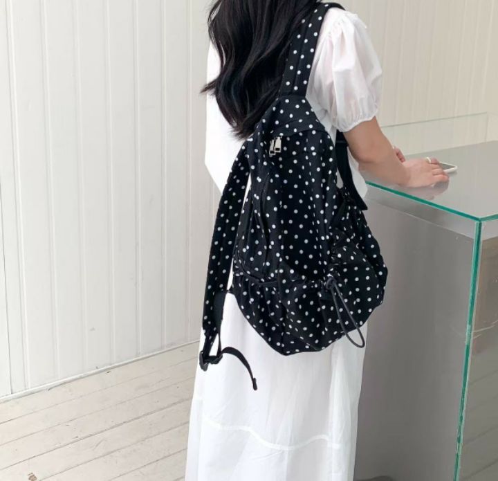 TROUVAILLE韓國直郵㊣東大門實拍女裝新款熱賣休閑雙肩背包TROUVAILLE雙肩背包
