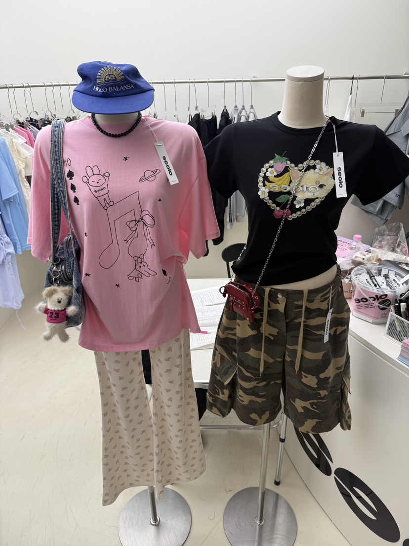 SEOLO直郵韓國代購㊣女裝新款人氣時尚25春夏休閑熱賣推薦T恤Seolo seoulT恤
