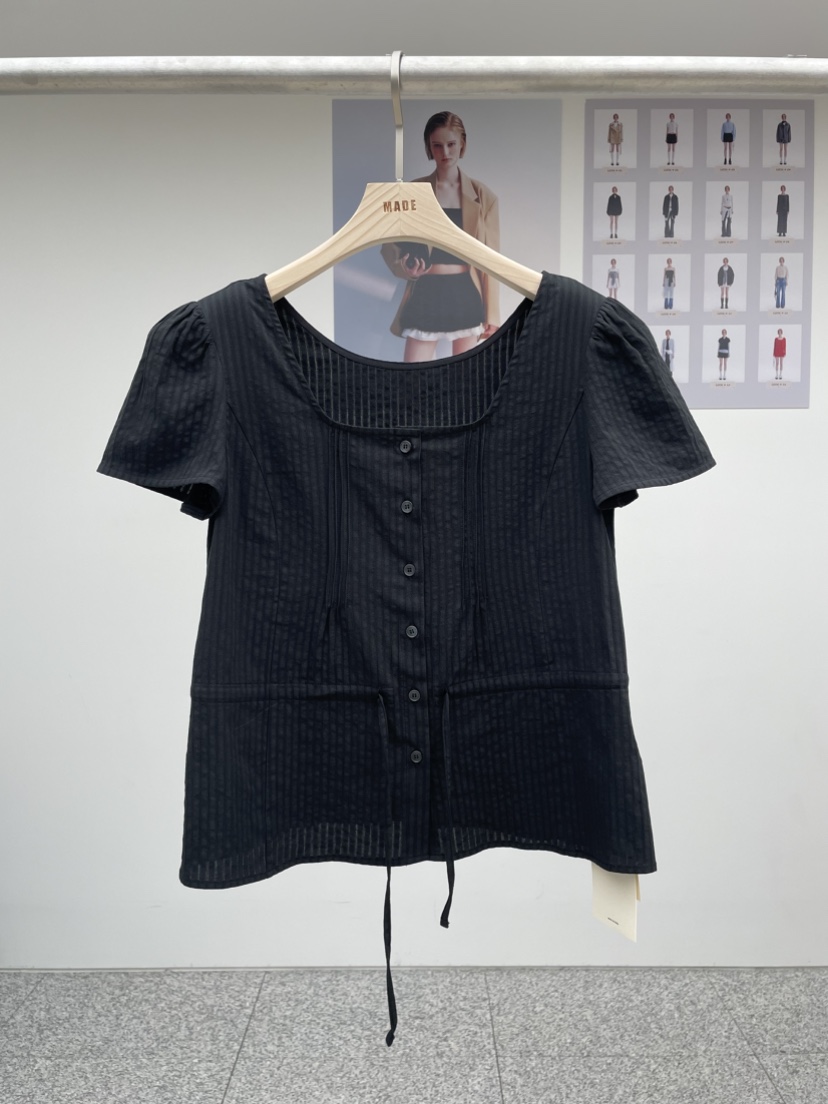 MADE-P韓國㊣直郵東大門代購女裝新款人氣休閑熱賣襯衫蕾絲衫MADE-P襯衫/蕾絲衫圖色2