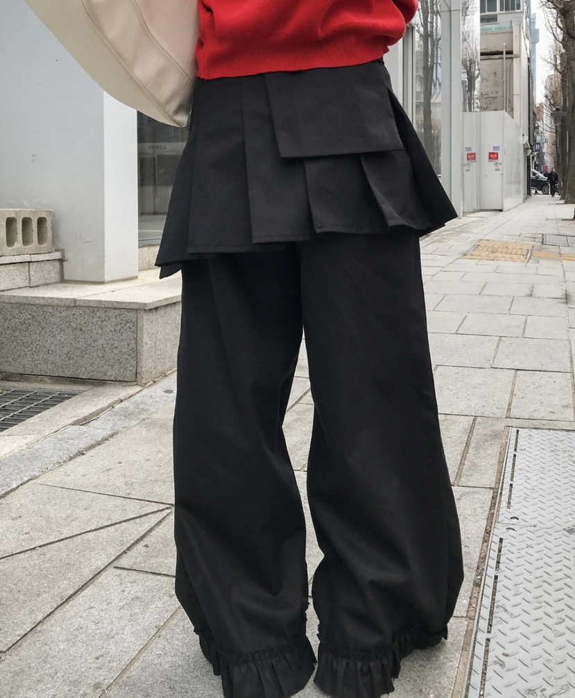 I I韓國㊣直郵東大門代購女裝新品熱賣休閑25春夏人氣裙褲ITSSONG裙褲