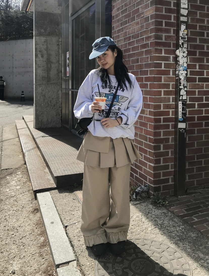 I I韓國㊣直郵東大門代購女裝新品熱賣休閑25春夏人氣裙褲ITSSONG裙褲