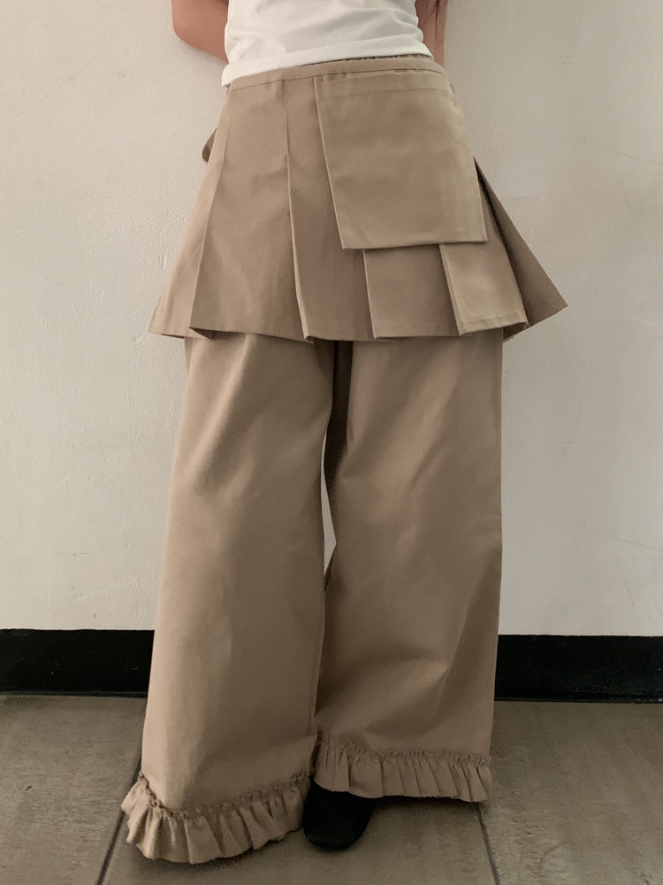 I I韓國㊣直郵東大門代購女裝新品熱賣休閑25春夏人氣裙褲ITSSONG裙褲圖色1