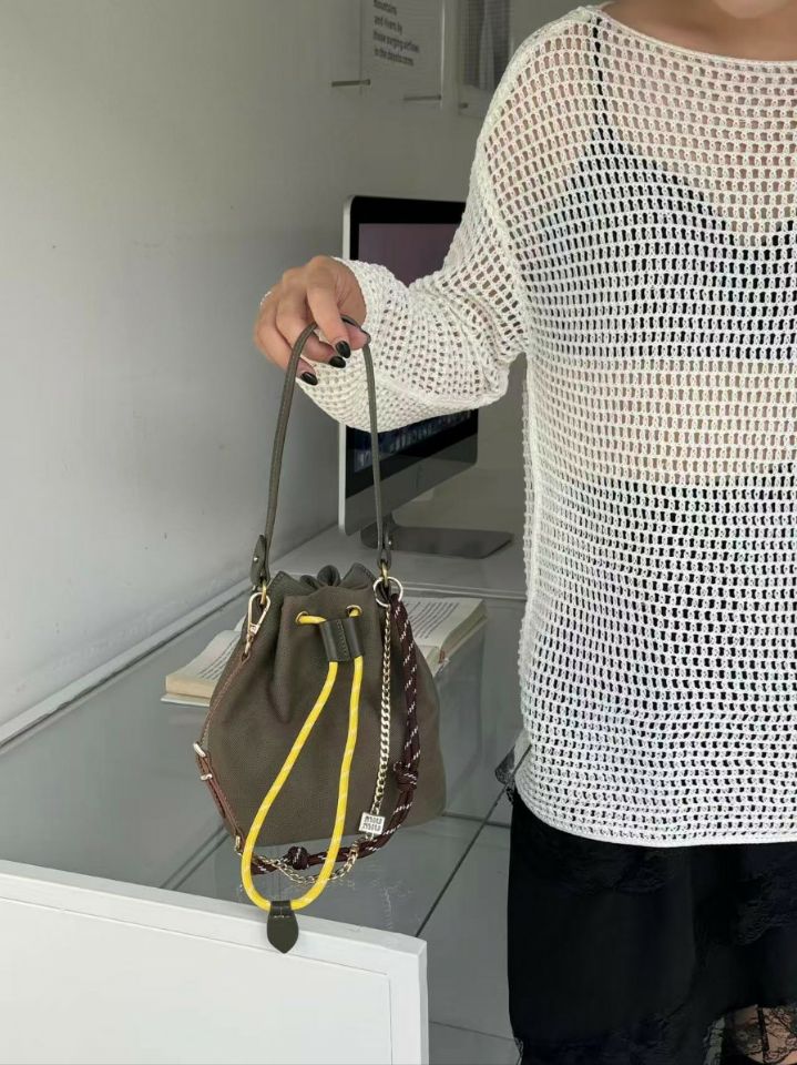 TROUVAILLE韓國直郵㊣東大門實拍女裝新品推薦單肩斜跨包牛皮TROUVAILLE單肩/斜跨包
