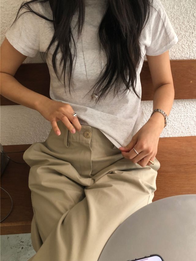 LIVE FOREVER韓國直郵㊣東大門實拍女裝新款25春夏推薦休閑褲LIVE FOR_EVER休閑褲