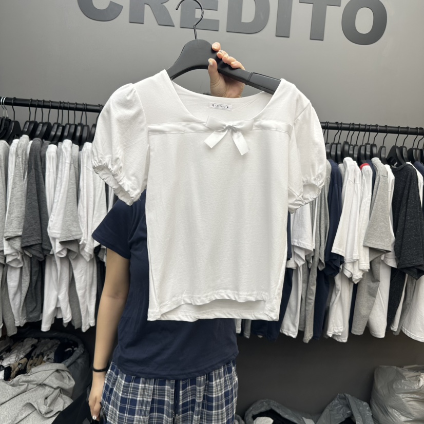 CREDITO韓國㊣直郵東大門代購女裝新品時尚休閑人氣熱賣T恤CREDITOT恤