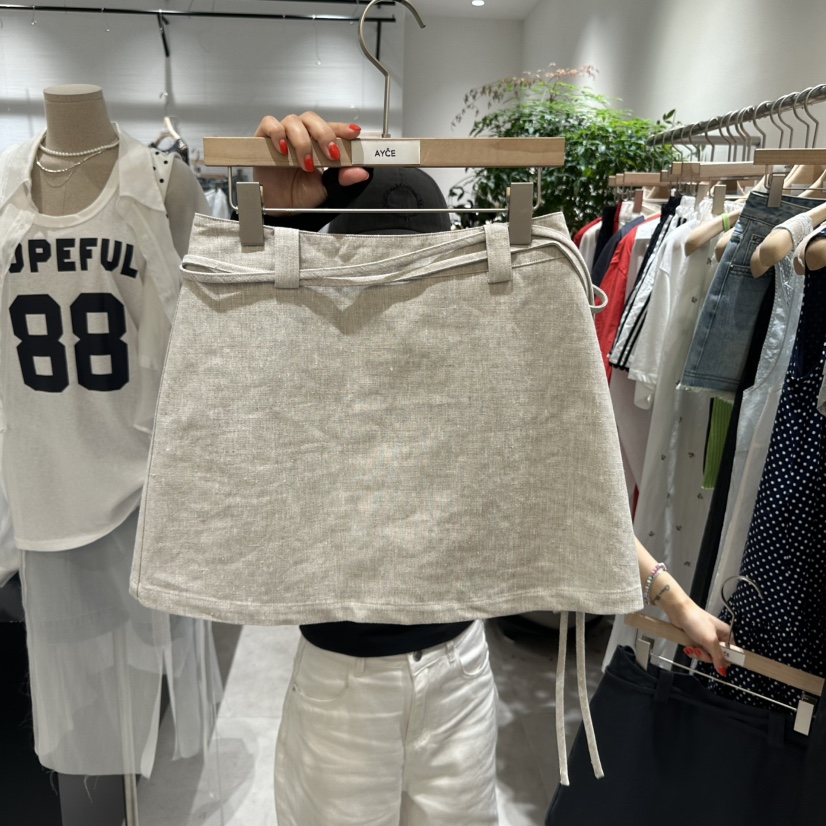 AYCE韓國直郵㊣女裝新款人氣時尚休閑熱賣推薦裙褲含腰繩亞麻101SHOWROOM/AYCE裙褲