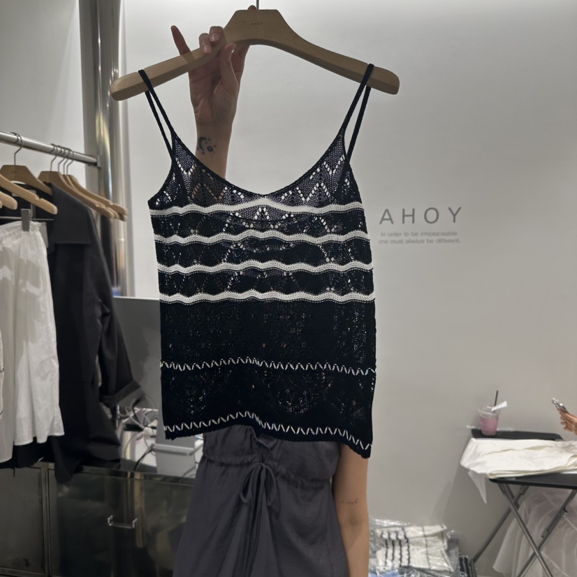 AHOY直郵韓國代購㊣女裝新品25春夏時尚推薦人氣熱賣吊帶背心AHOY吊帶/背心圖色4