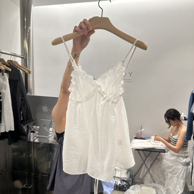 AHOY直郵韓國代購㊣女裝新品人氣25春夏時尚推薦熱賣吊帶背心AHOY吊帶/背心圖色1