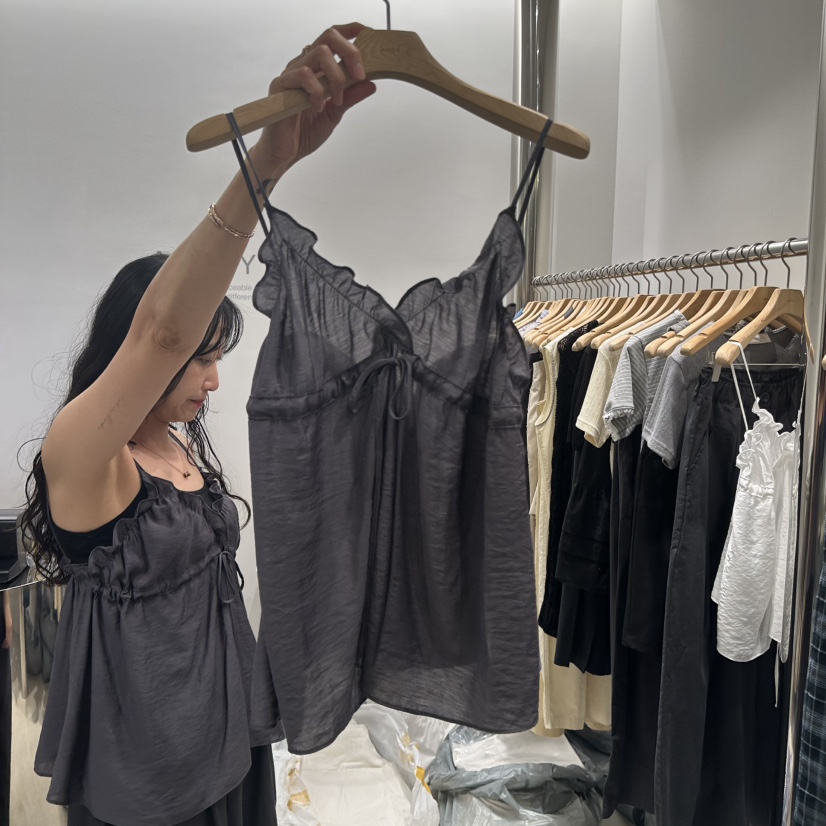 AHOY直郵韓國代購㊣女裝新品人氣25春夏時尚推薦熱賣吊帶背心AHOY吊帶/背心圖色2
