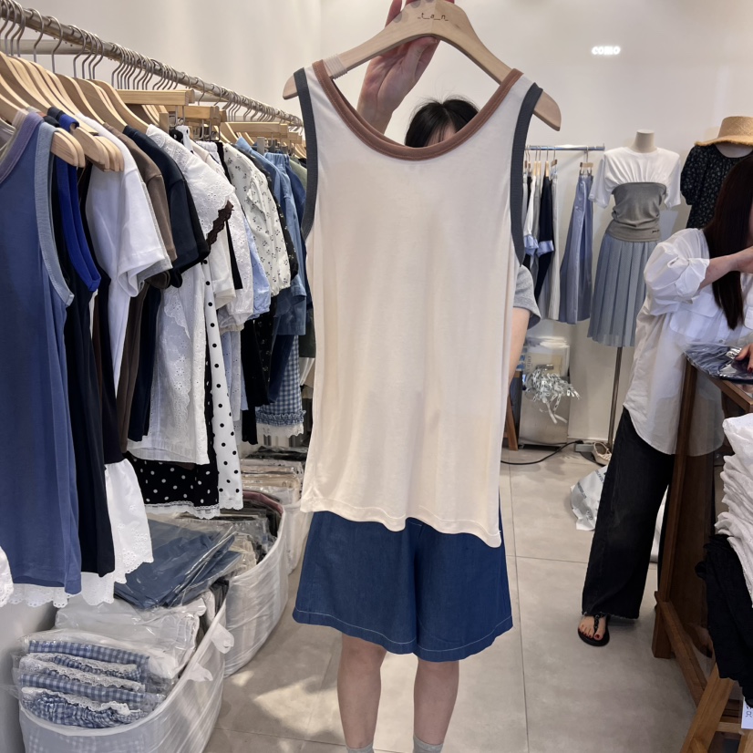 TAN&COMO韓國㊣直郵東大門代購女裝新款時尚熱賣吊帶背心tan-COMO吊帶/背心