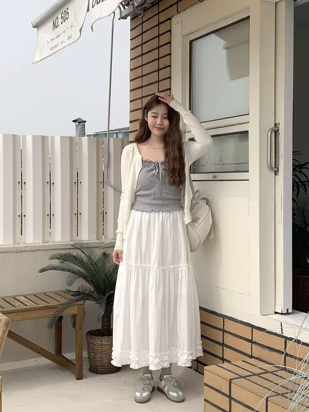 아카시아-T韓國直郵㊣東大門實拍女裝新品25春夏時尚人氣長裙acacia長裙