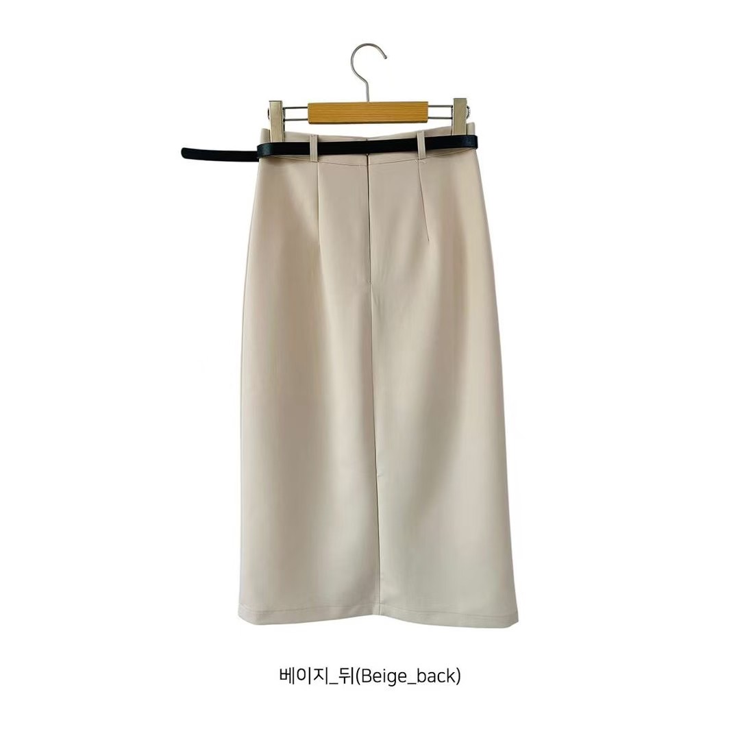 아카시아-T韓國直郵㊣女裝新品25春夏休閑半身裙中短裙含腰帶acacia半身裙/中短裙