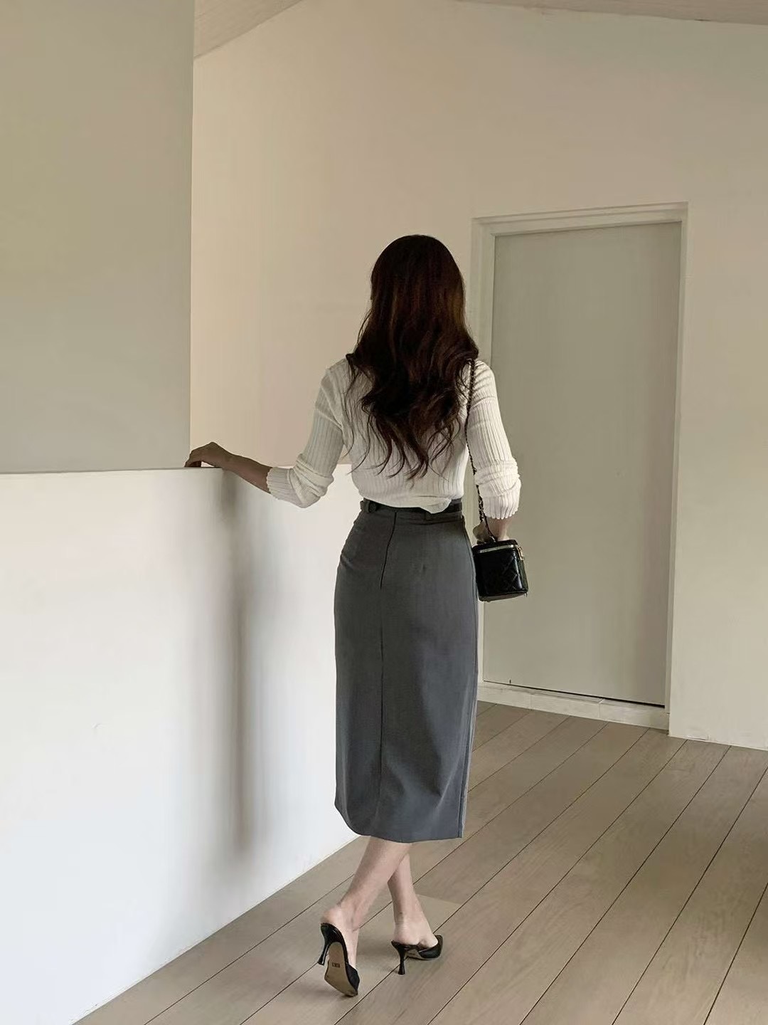 아카시아-T韓國直郵㊣女裝新品25春夏休閑半身裙中短裙含腰帶acacia半身裙/中短裙