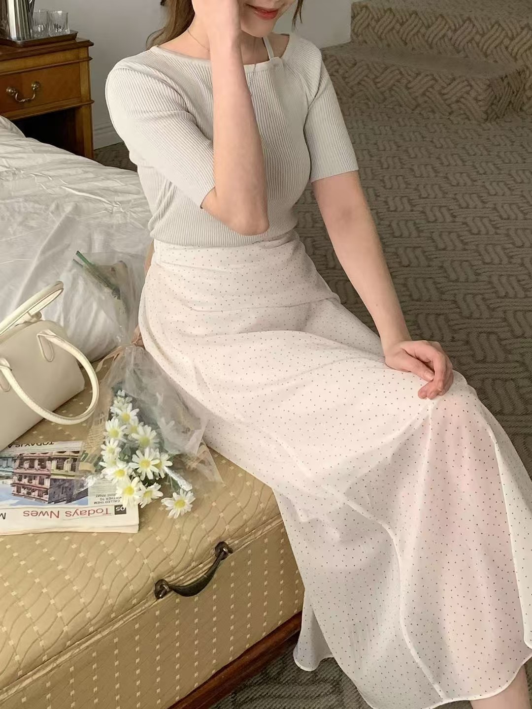 아카시아-T韓國直郵㊣女裝新品休閑人氣熱賣推薦時尚25春夏長裙acacia長裙