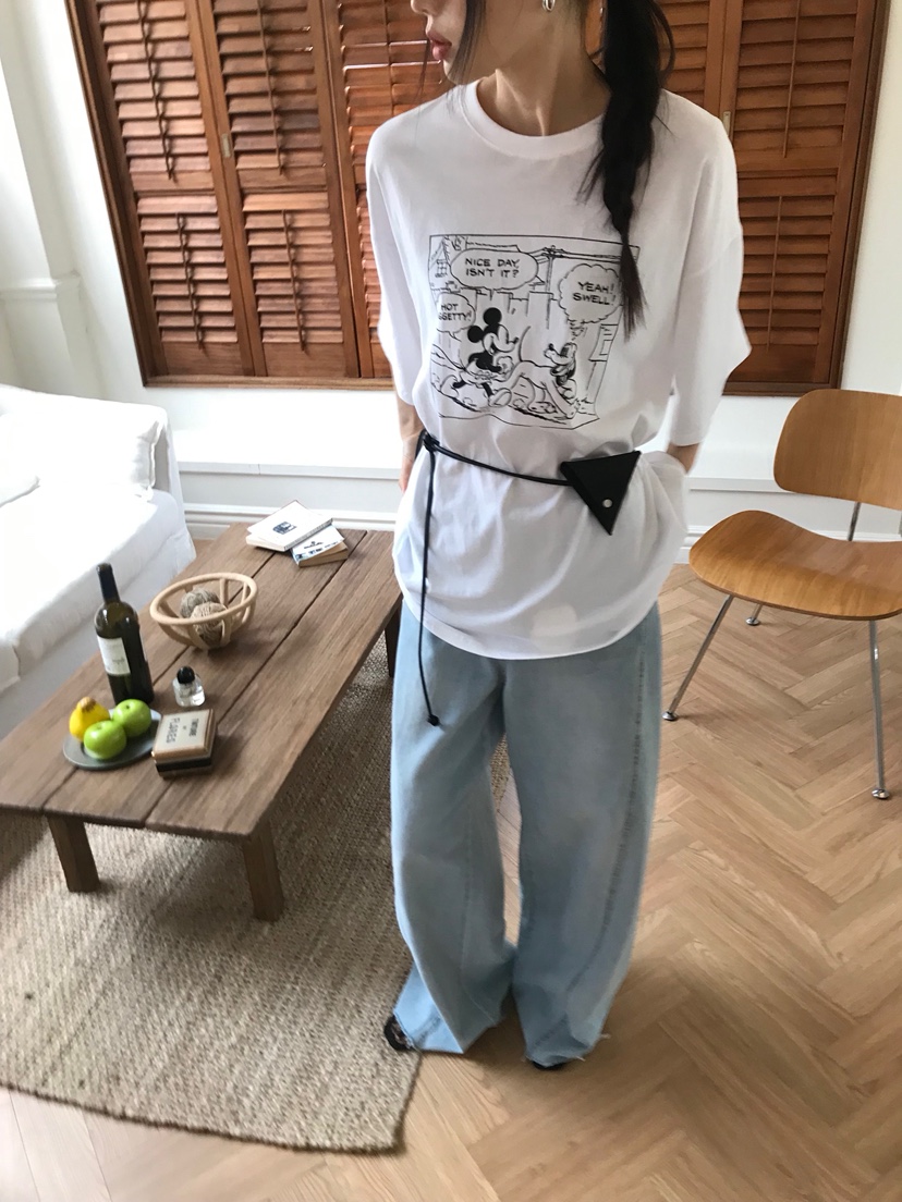 ME MO東大門直郵女裝新款時尚真品推薦職業25春夏T恤含腰包ME MOT恤