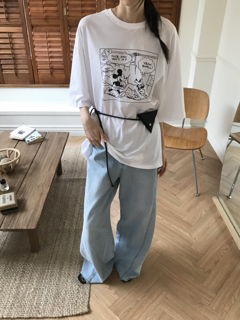 ME MO東大門直郵女裝新款時尚真品推薦職業25春夏T恤含腰包ME MOT恤