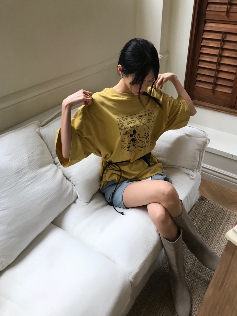 ME MO東大門直郵女裝新款時尚真品推薦職業25春夏T恤含腰包ME MOT恤