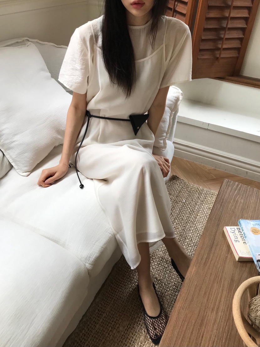 ME MO東大門實拍女士新款職業人氣25春夏熱賣時尚連衣裙羊毛ME MO連衣裙