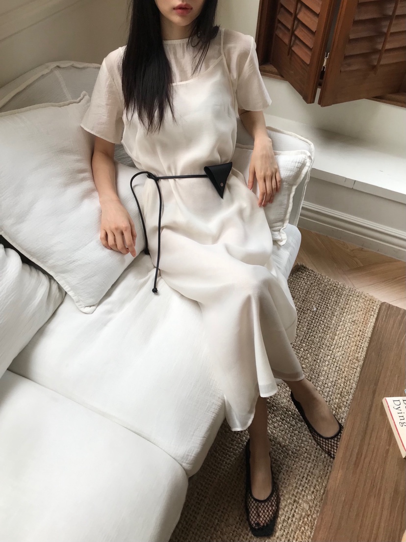 ME MO東大門實拍女士新款職業人氣25春夏熱賣時尚連衣裙羊毛ME MO連衣裙