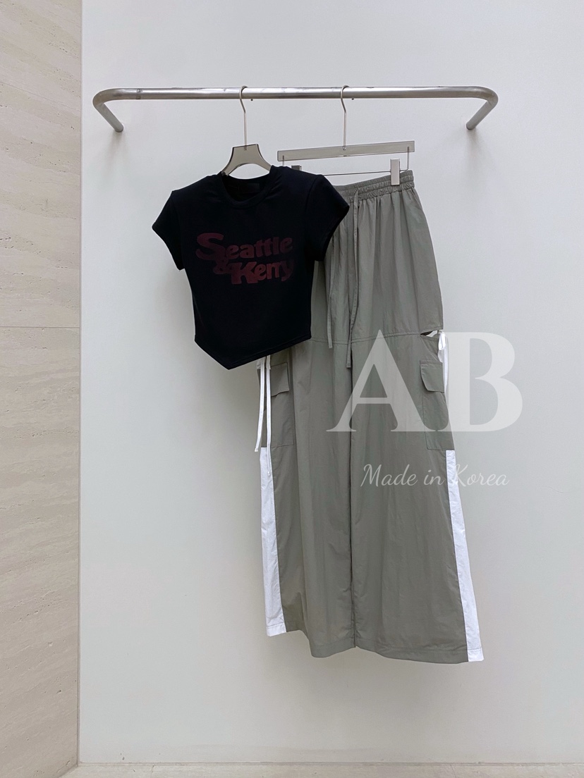 AB韓國代購女士新品職業25春夏推薦真品人氣休閑休閑褲工裝褲AB休閑褲