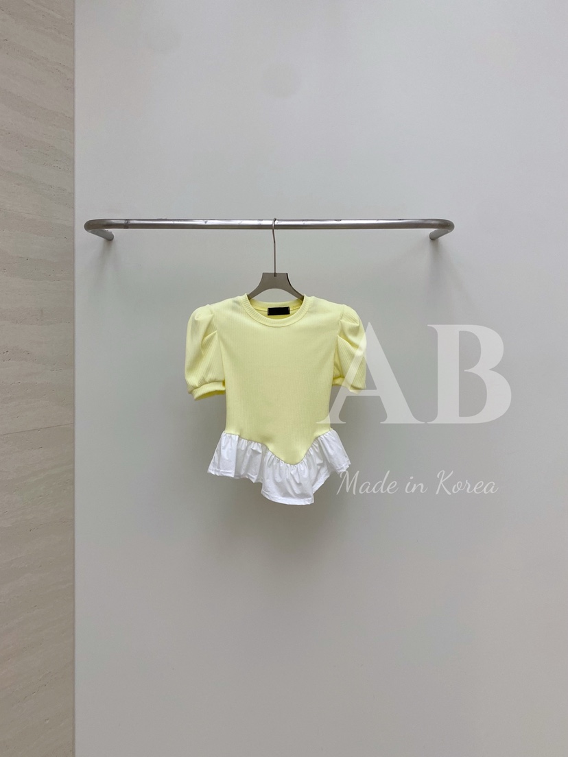 AB韓國直郵女士新品推薦真品25春夏熱賣休閑時尚職業人氣T恤ABT恤圖色2