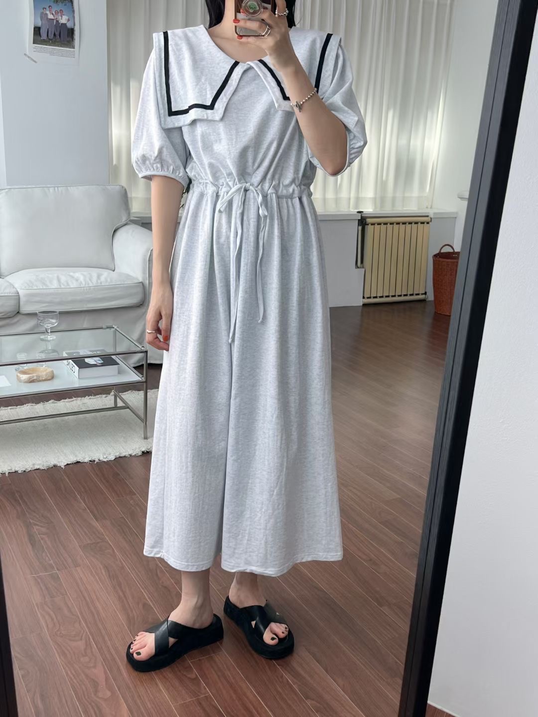 끌 벅지東大門實拍女士新款職業25春夏人氣推薦休閑連衣裙Pull Buck連衣裙
