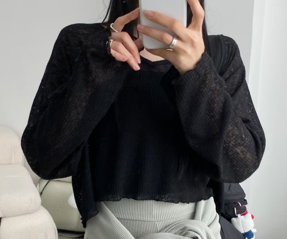 끌 벅지東大門實拍女裝新款時尚推薦25春夏職業熱賣針織衫Pull Buck針織衫圖色3