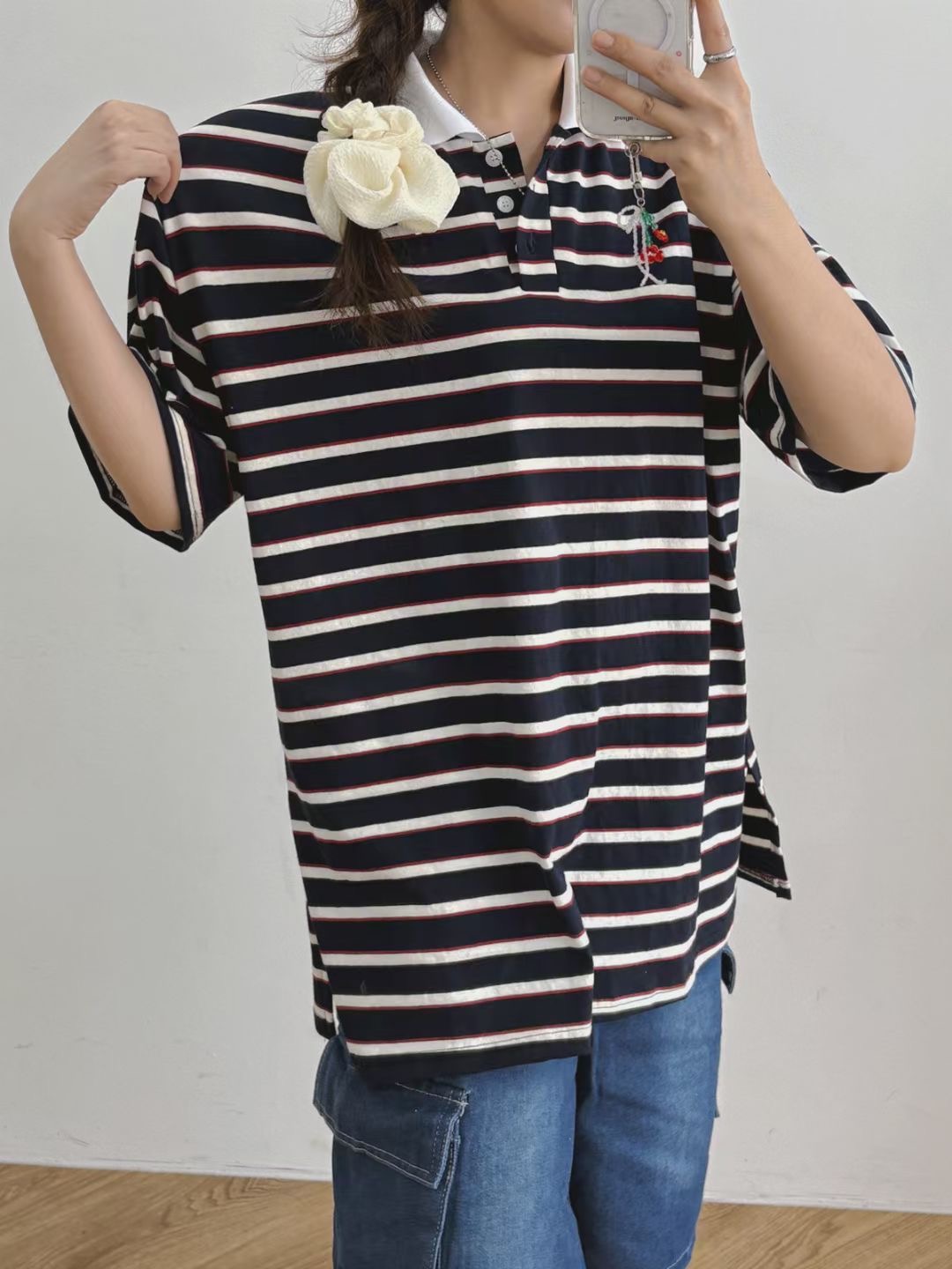 끌 벅지東大門直郵女士新款時尚人氣休閑熱賣職業推薦25春夏T恤Pull BuckT恤