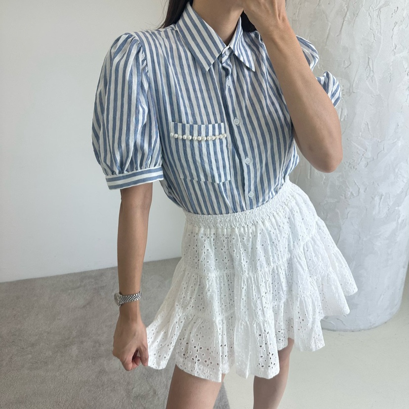 SOUIT韓國直郵㊣東大門實拍女裝新品休閑熱賣人氣襯衫蕾絲衫SOUIT by mabel-L襯衫/蕾絲衫