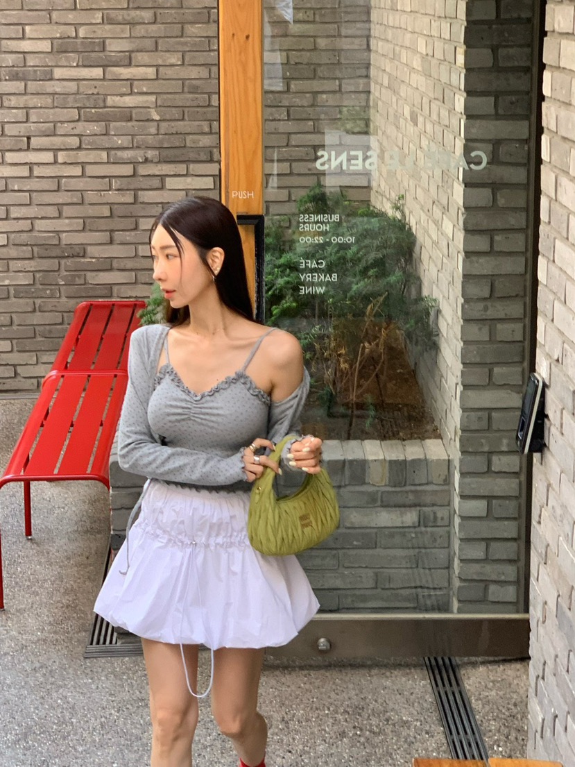 REVE CITE-L韓國直郵㊣女裝新款時尚熱賣套裝荷葉邊套裝開衫REVE CITE套裝