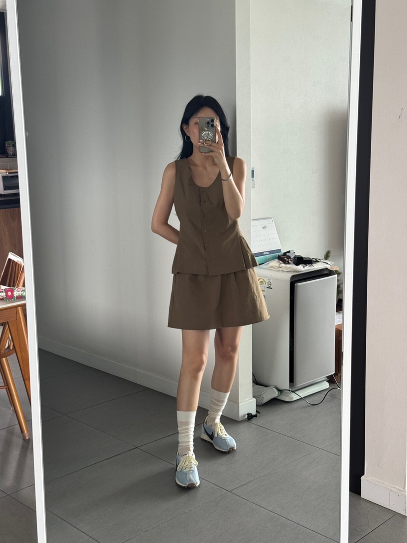 LA_TERRE韓國直郵㊣女裝新款時尚休閑熱賣推薦馬甲套裝棉質LA_TERRE馬甲