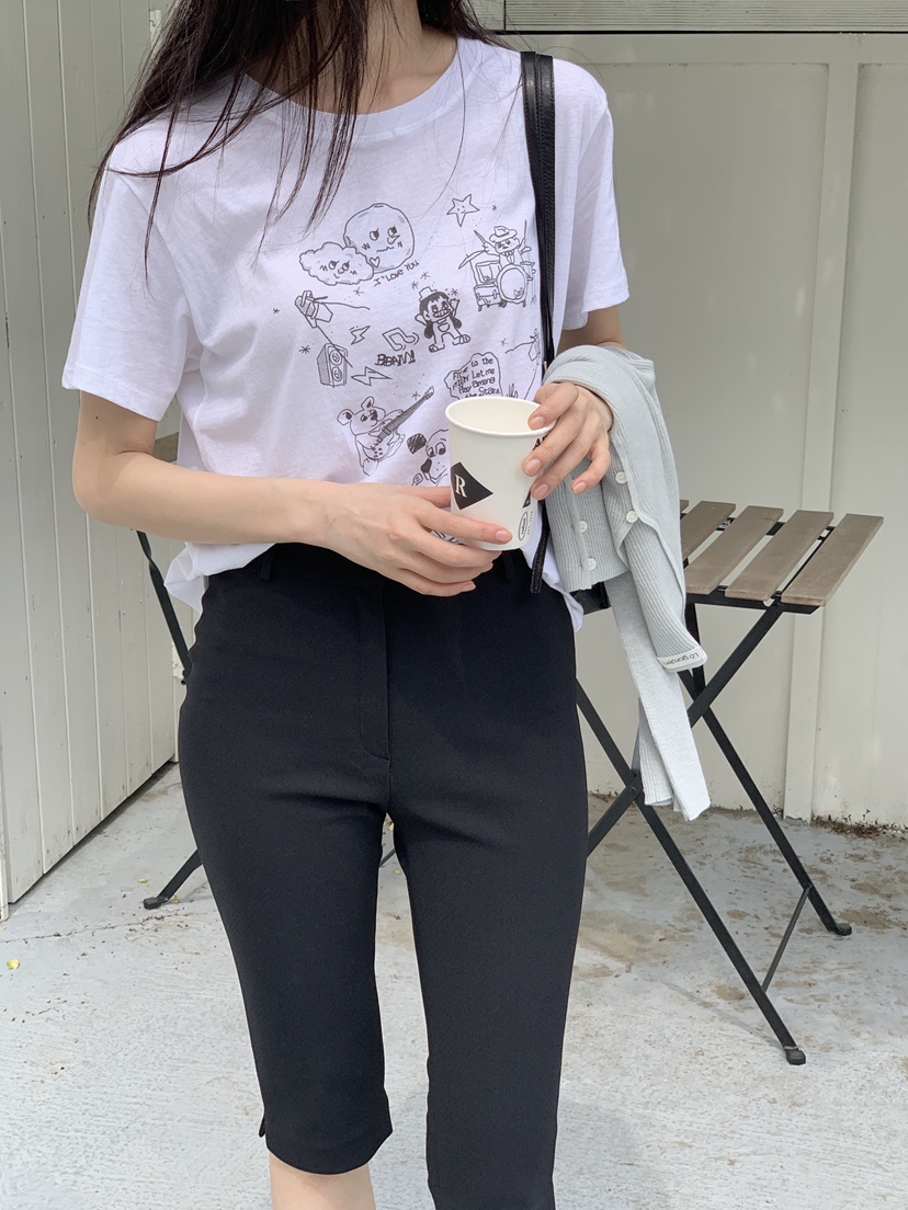 LOGARDEN韓國㊣直郵東大門代購女裝新款推薦時尚25春夏熱賣T恤LO GARDENT恤圖色1