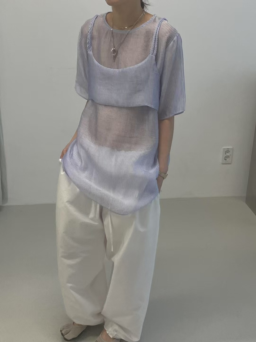MINIMUZE韓國直郵㊣東大門實拍女裝新款熱賣25春夏襯衫蕾絲衫MINIMUZE襯衫/蕾絲衫