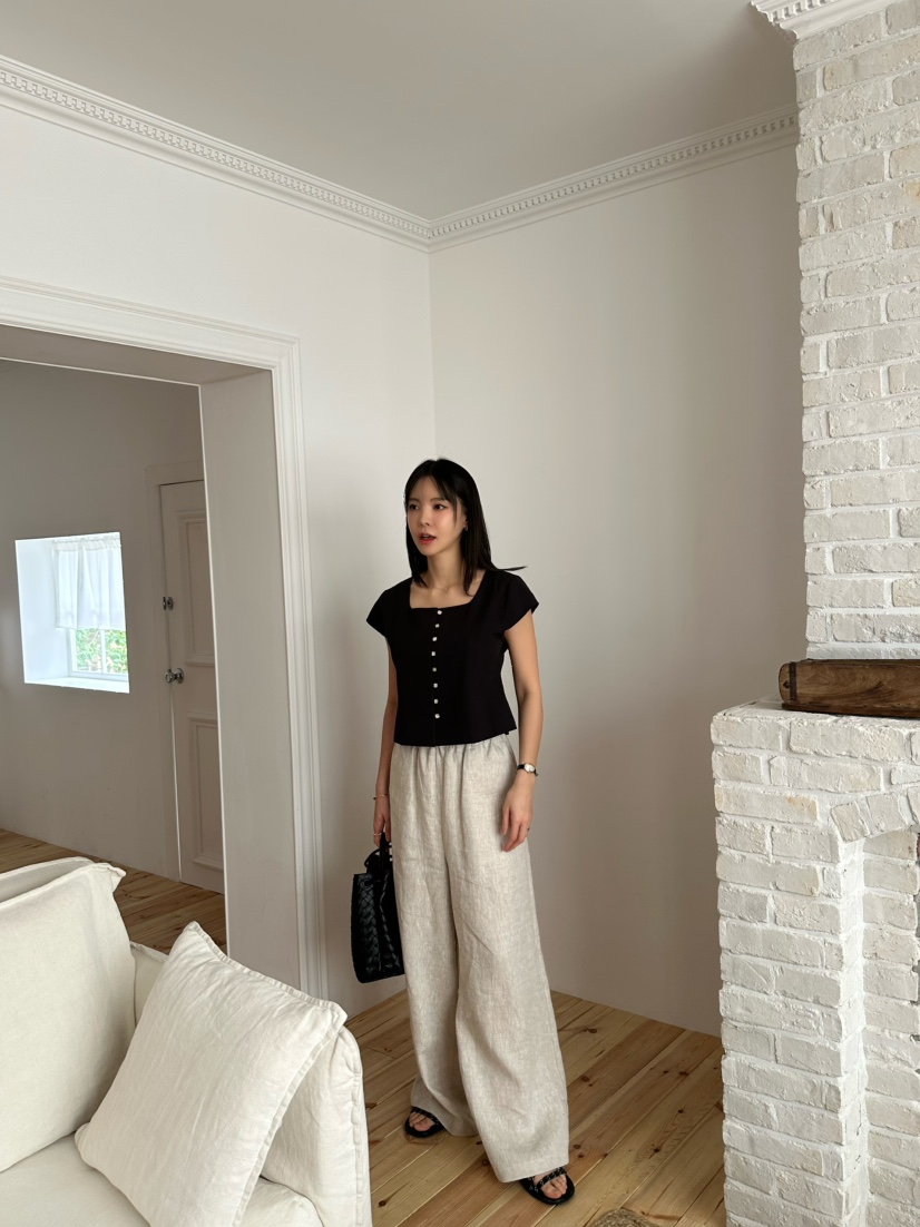 LE VASE韓國直郵㊣女裝新品人氣推薦熱賣時尚休閑襯衫蕾絲衫LE VASE襯衫/蕾絲衫