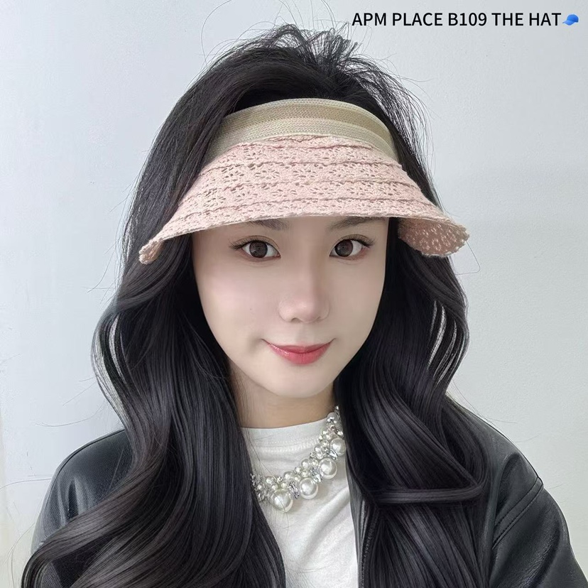 THE HAT-P韓國直郵㊣東大門實拍女裝新品熱賣25春夏帽子蕾絲THE HAT帽子圖色2