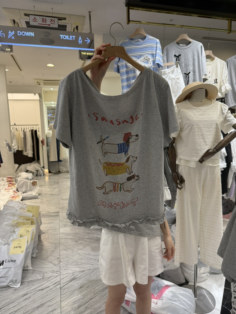 BE&BE韓國㊣直郵東大門代購女裝新款25春夏推薦時尚T恤BE&beT恤圖色2