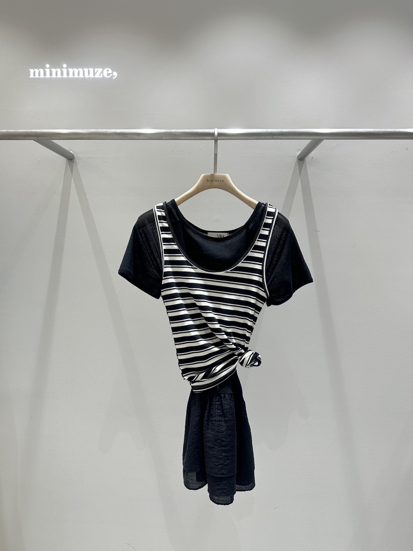 MINIMUZE直郵韓國代購㊣女裝新品25春夏推薦熱賣休閑吊帶背心MINIMUZE吊帶/背心