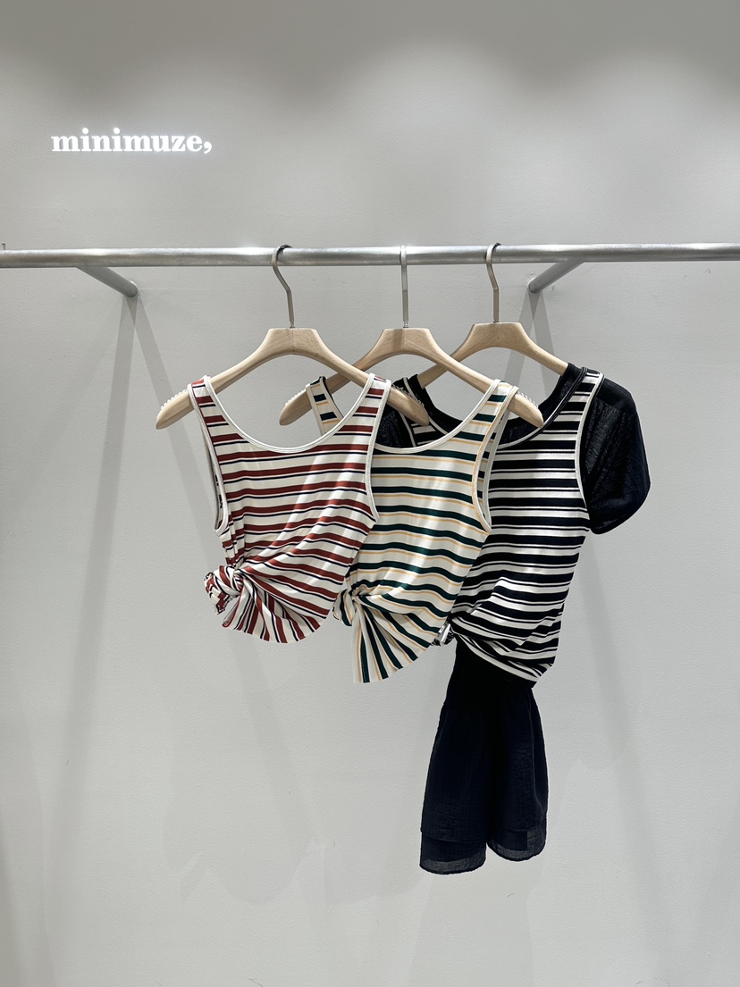 MINIMUZE直郵韓國代購㊣女裝新品25春夏推薦熱賣休閑吊帶背心MINIMUZE吊帶/背心