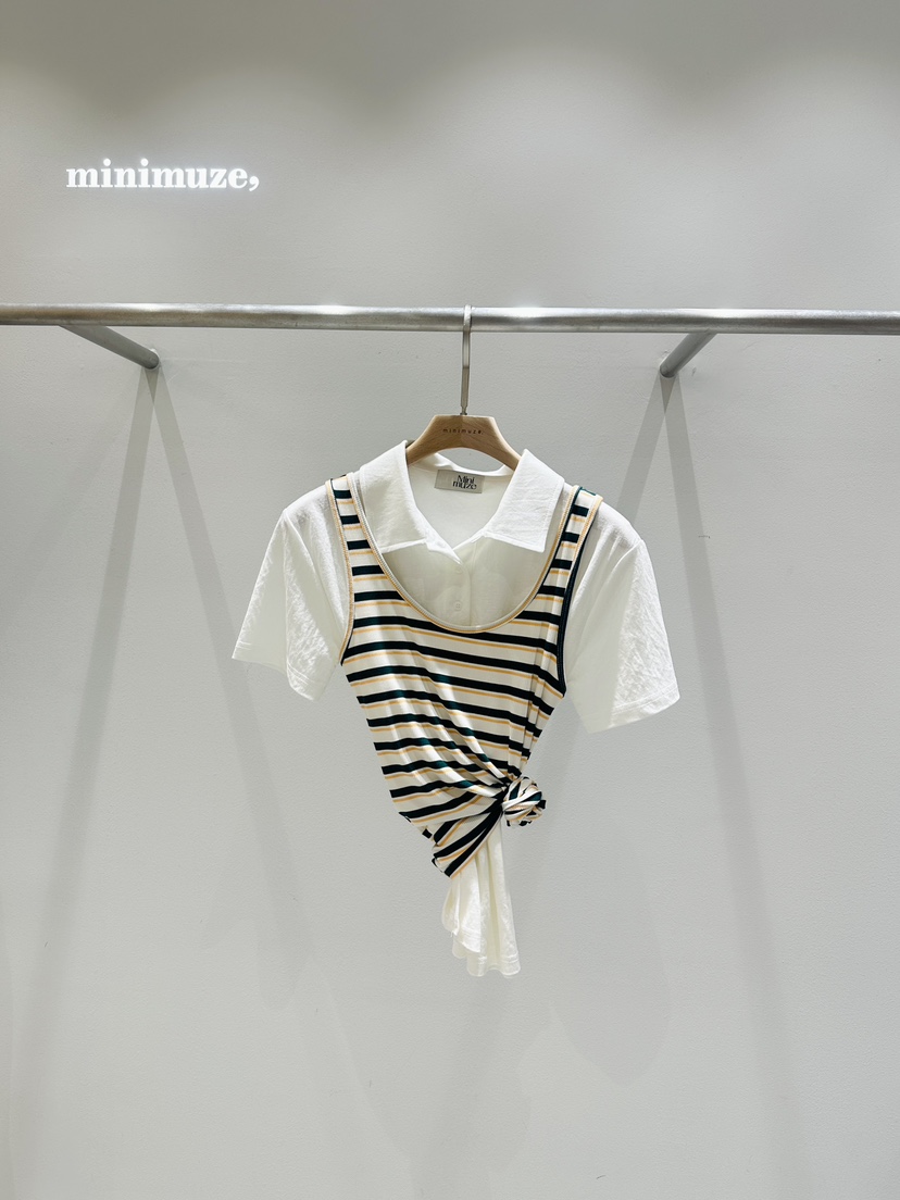 MINIMUZE直郵韓國代購㊣女裝新品25春夏推薦熱賣休閑吊帶背心MINIMUZE吊帶/背心圖色2