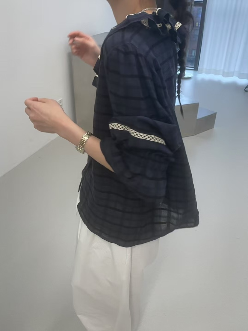 MINIMUZE韓國直郵㊣東大門實拍女裝新品推薦人氣襯衫蕾絲衫MINIMUZE襯衫/蕾絲衫
